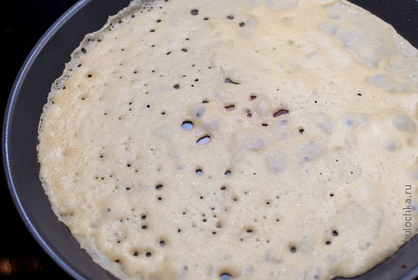 Блины на кипяченой воде и молоке