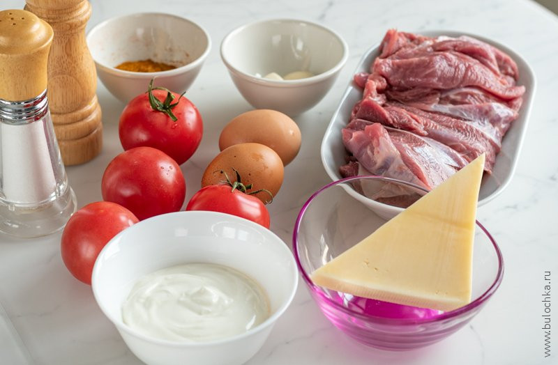 Индейка с помидорами и сыром — ингредиенты на 4 порции