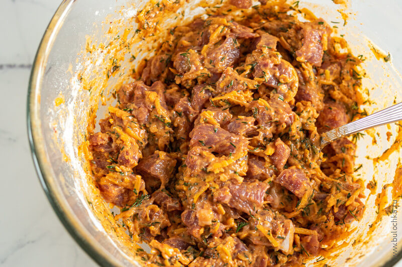 Мясной кекс из курицы или идейки с сыром — перемешиваем все ингредиенты